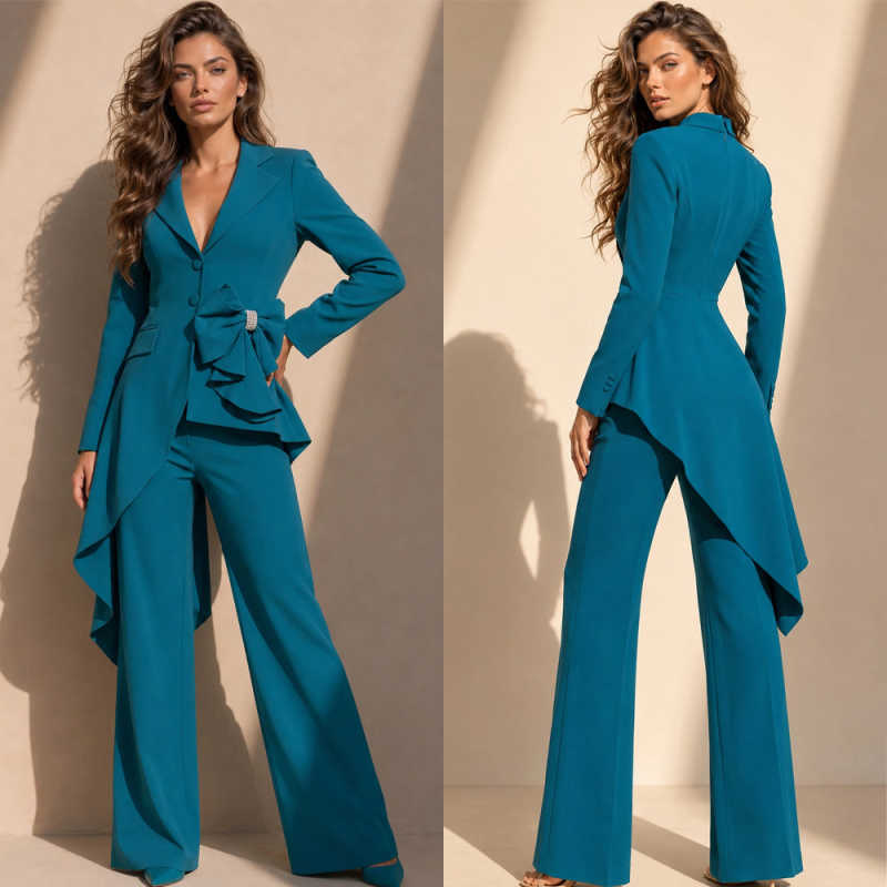 Unique Women'S Formal Wear - Uniek Ontwerp Damespakken 2-delig Jas Broek