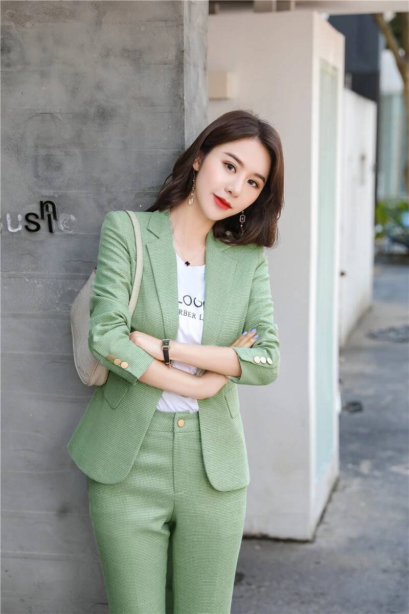 Women'S Formal Wear Pantsuits - Nieuwigheid Groene Uniform Ontwerpen Broekpakken voor