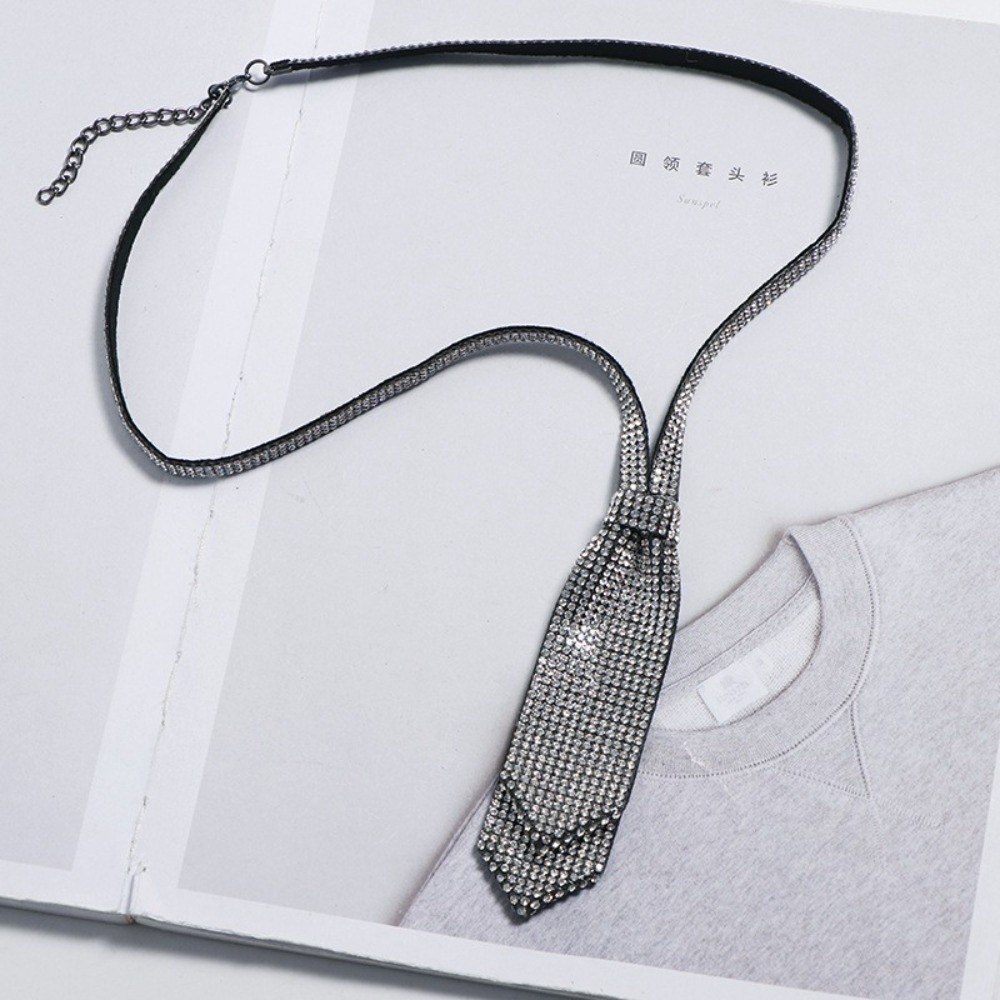 Women'S Formal Wear Accessories - Glanzende verstelbare stropdas met strass steentjes,