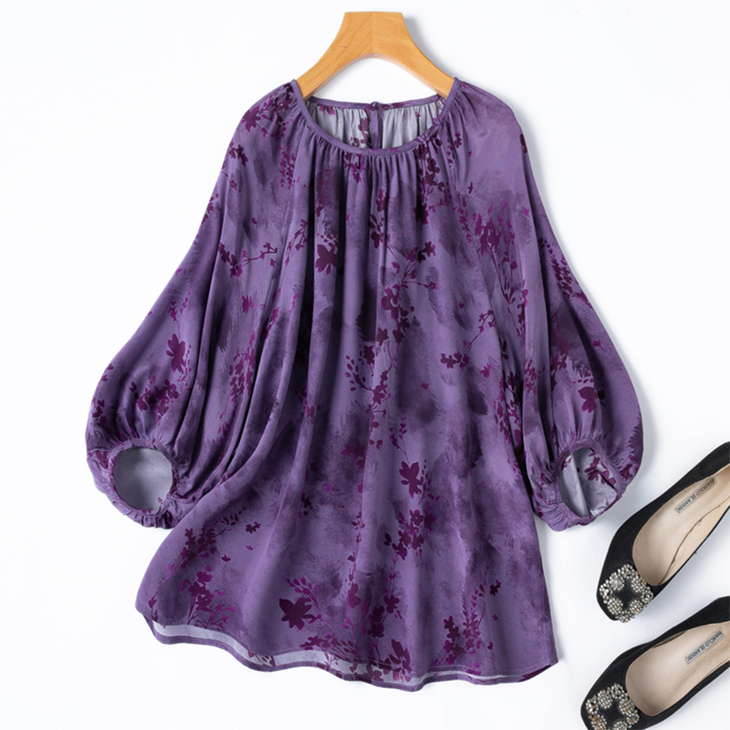 Silk Blouse Button - Dames Zijden Blouse 100% Moerbei Crêpe