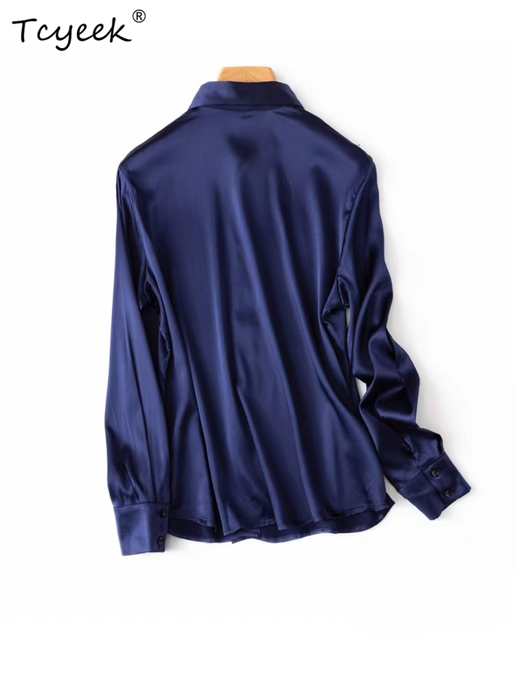 Tcyeek 93% Moerbei Zijde Dames - Silk Blouse Button recensie en prijs