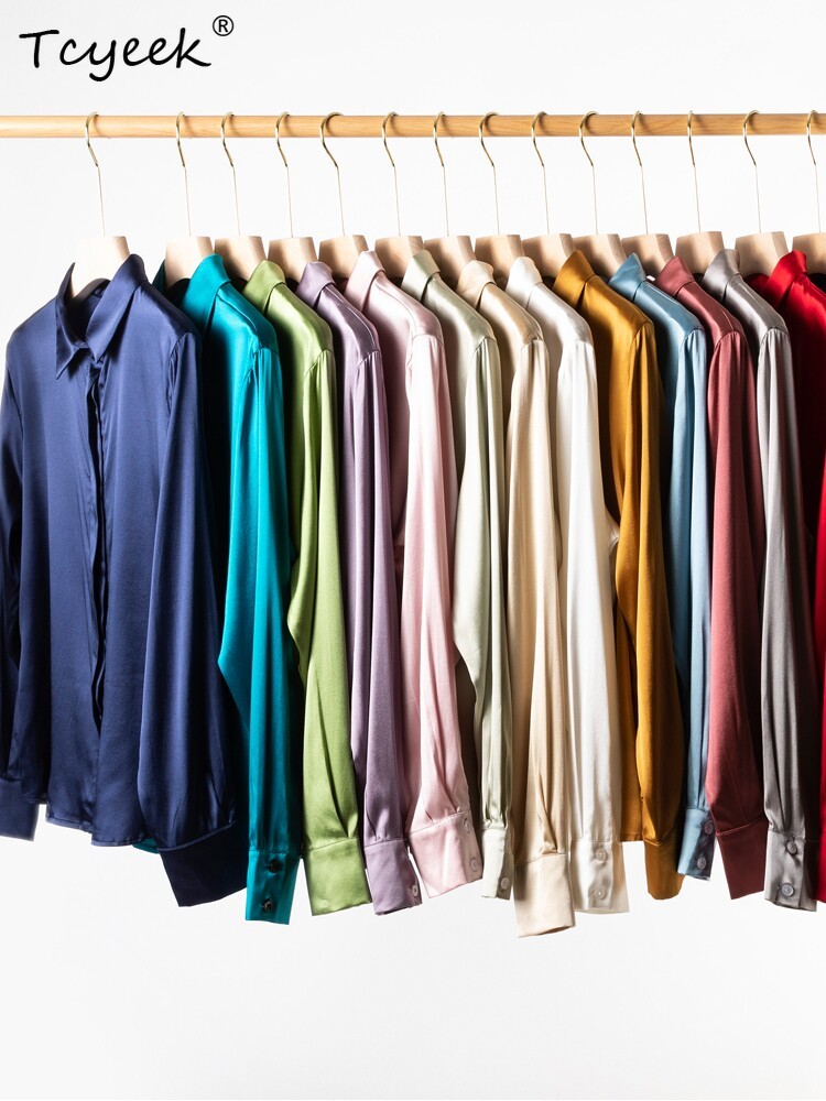 Tcyeek 93% Moerbei Zijde Dames - Silk Blouse Button recensie en prijs
