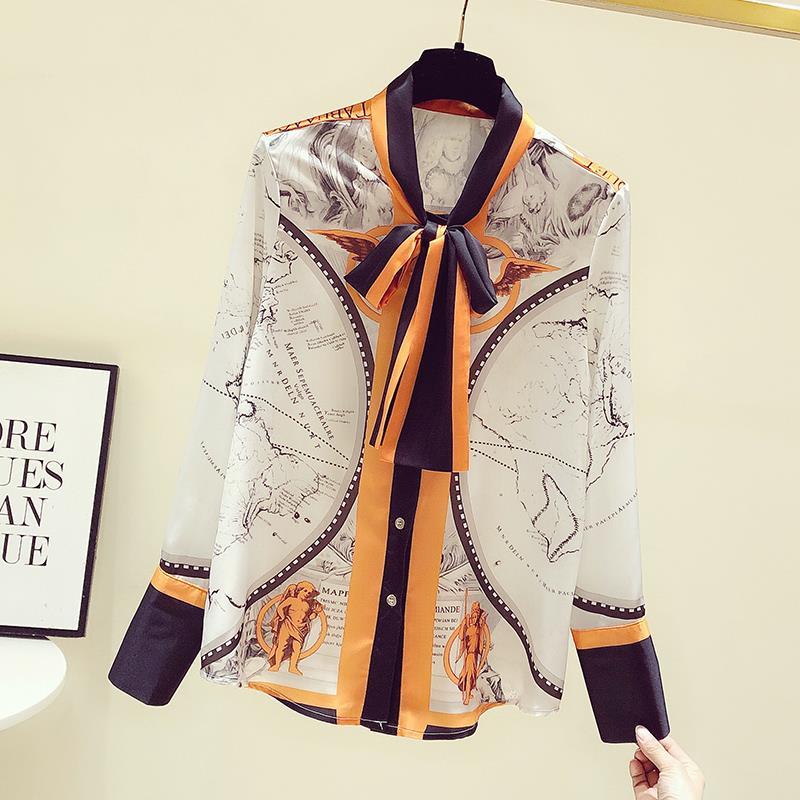 Vrouwelijke Koreaanse Afdrukke - Silk Blouse Button recensie en prijs