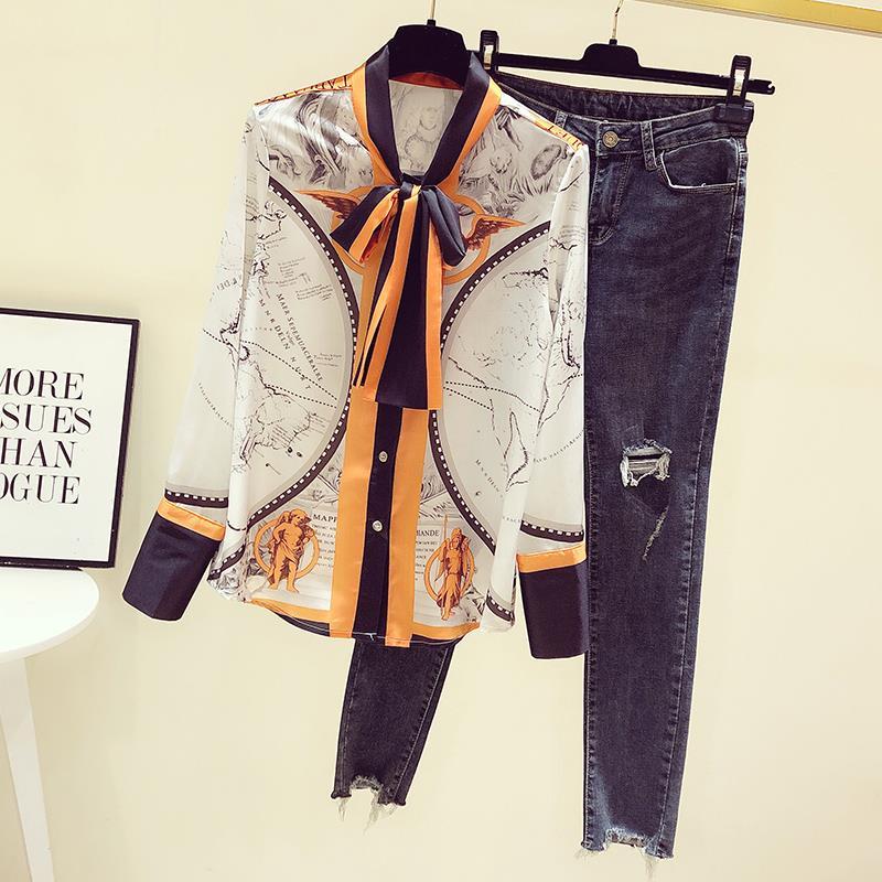 Vrouwelijke Koreaanse Afdrukke - Silk Blouse Button recensie en prijs