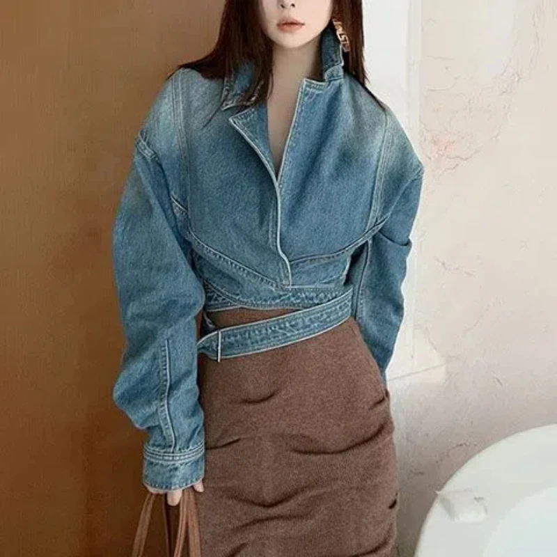 Blauw gewassen retro denim jac - Unique Women'S Formal Wear recensie en prijs