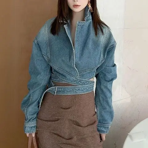 Blauw gewassen retro denim jac - Unique Women'S Formal Wear recensie en prijs