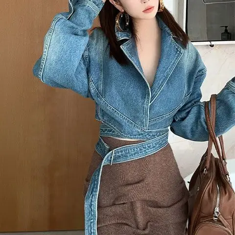 Blauw gewassen retro denim jac - Unique Women'S Formal Wear recensie en prijs