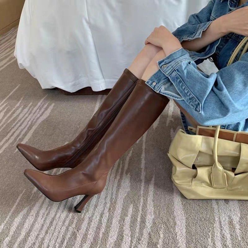Dames Kniehoge Laarzen Puntige - Women Formal Wear Footwear recensie en prijs