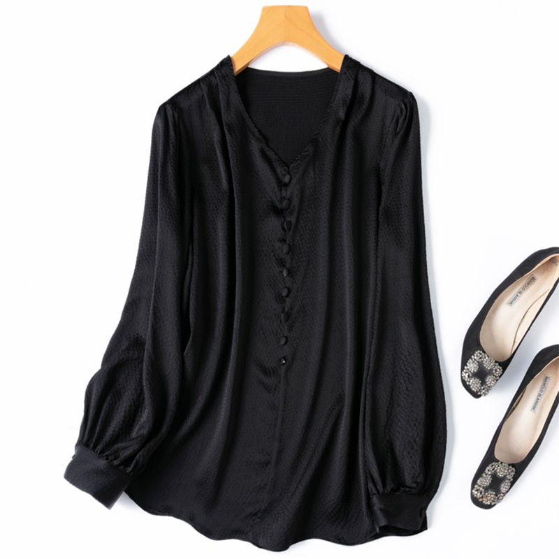 Dames Zijden Blouse 93% Moerbe - Silk Blouse Button recensie en prijs