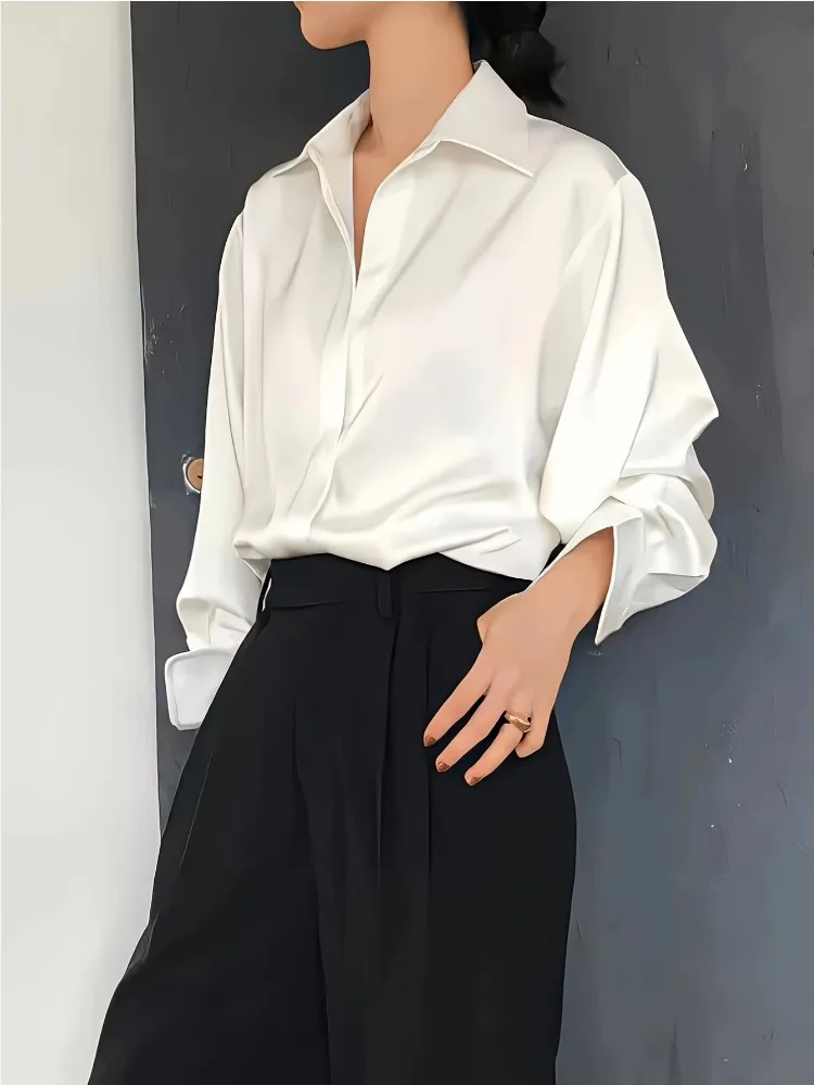 Plus Size Casual Vrouwen Zijde - Silk Blouse Button recensie en prijs
