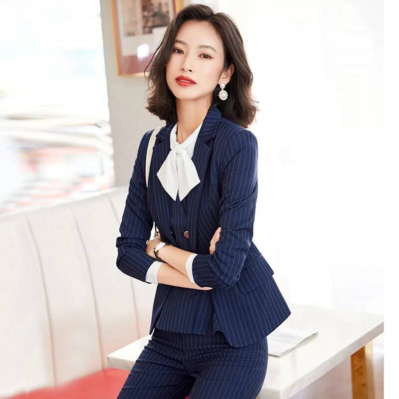 Mode Gestreepte Formele Pakken - Women'S Formal Wear Pantsuits recensie en prijs