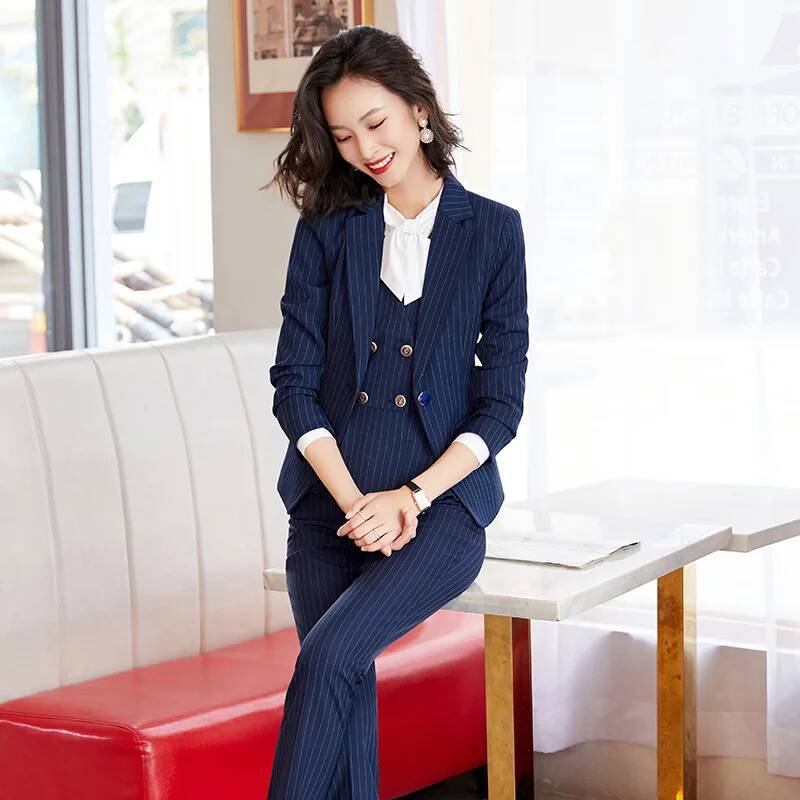 Mode Gestreepte Formele Pakken - Women'S Formal Wear Pantsuits recensie en prijs