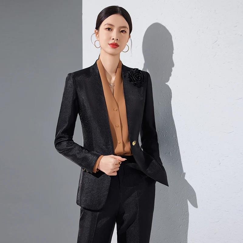 Vrouwen Blazer Broek Sets Goud - Women'S Formal Wear Pantsuits recensie en prijs